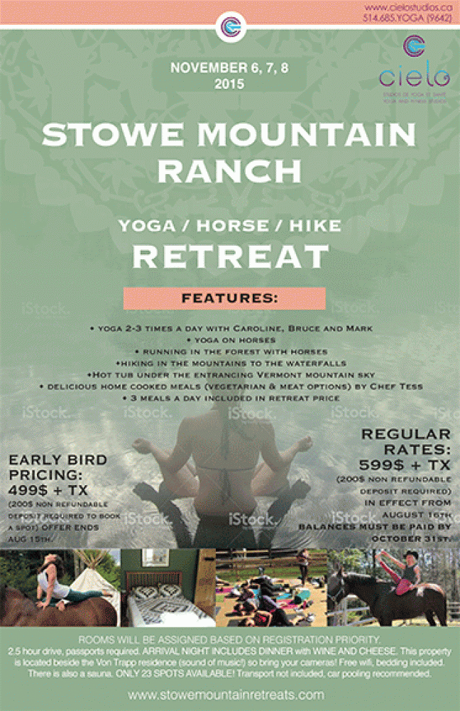 Cielo Retreat Poster Stowe Mountain Ranch English